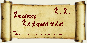 Kruna Kijanović vizit kartica